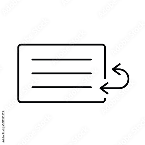 Bilde på lerret A vector icon representing restoring a task in workflow systems, created in line