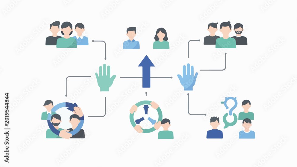 Fototapeta premium People interacting in a network.