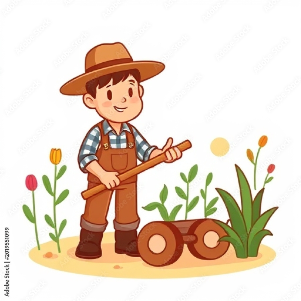 Obraz premium gardener with flowers