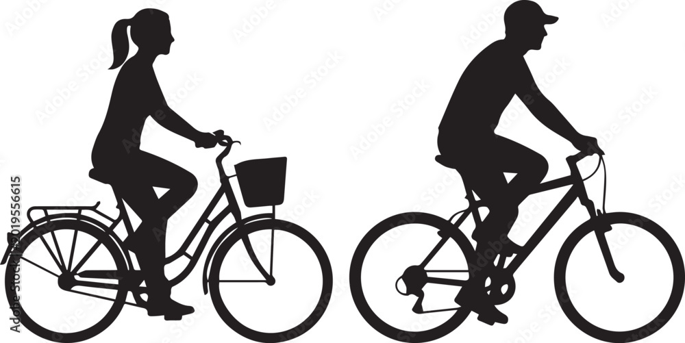 Fototapeta premium Running Man Silhouette Vector Illustration