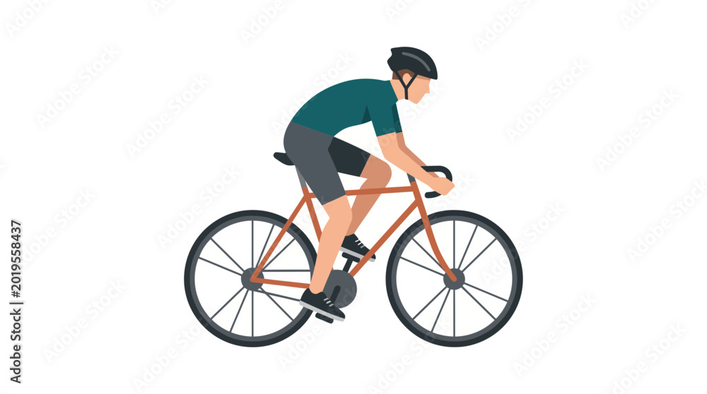 Fototapeta premium Cyclist Riding Bicycle