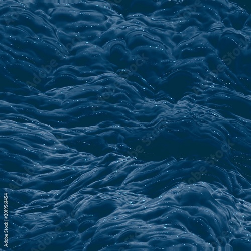Foto Abstract blue liquid waves texture with glowing highlights, flowing water-inspir