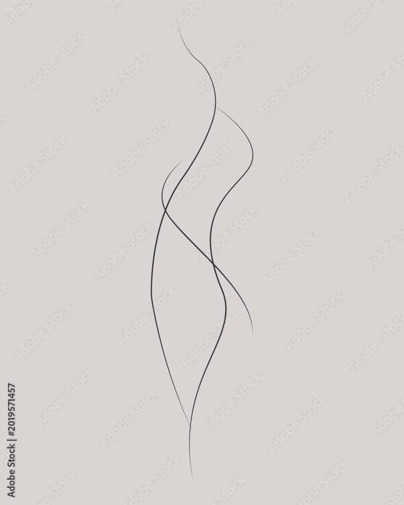 Naklejka premium Minimalist continuous line art