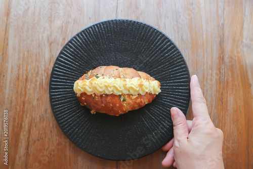 Bilde på lerret Shio Pan, Salzstangerl bread or Austria bread or Japanese bread or shio pang wit