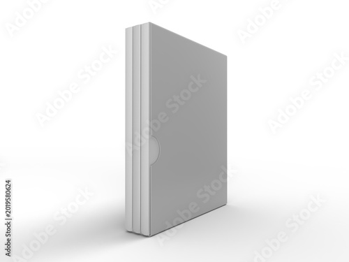 Bild auf Leinwand Slipcase book mockup with clean white hardcover packaging on  background
