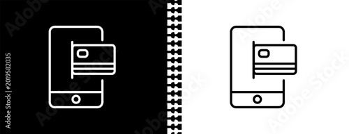 Konstfotografi online payment UI outline icon in black and white mode - business and analytics collection