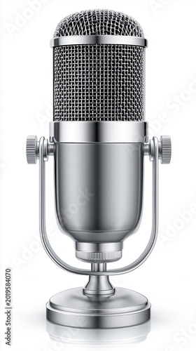 Professional studio microphone isolated on white background