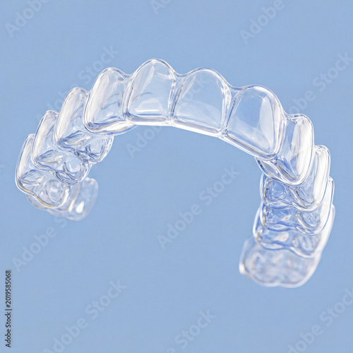Clear plastic dental aligner for teeth straightening