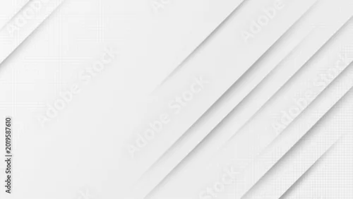 Obraz Abstract white vector background with diagonal overlapping stripes and grid pattern