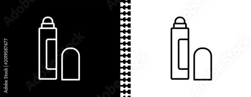 Quadro em tela concealer UI outline icon in black and white mode - beauty collection