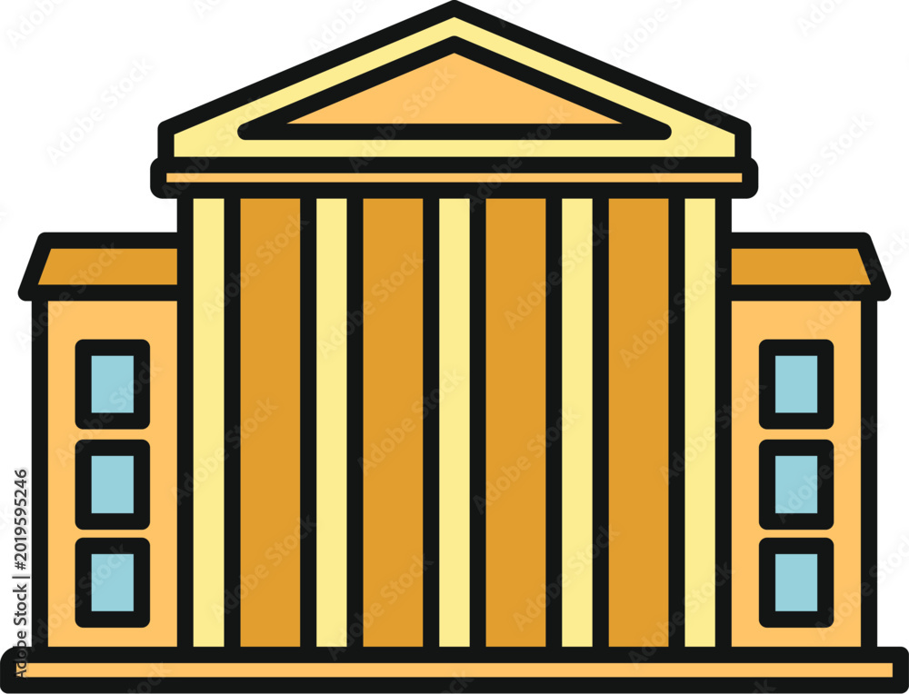 Fototapeta premium Classical architecture building representing justice, law, and official institutions