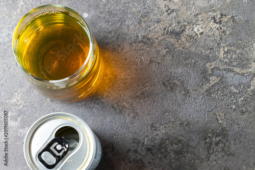 Top View Energy Drink Glass