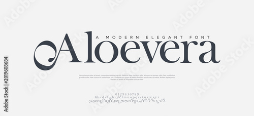 Obraz na płótnie Aleovera, Elegant modern beauty logo alphabet font