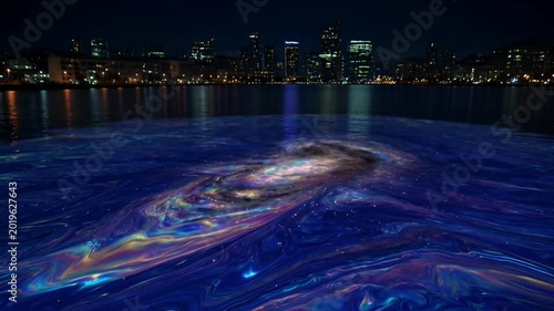 City Light Reflected Water Surface.