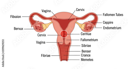 Photos Female Reproductive System Anatomy Diagram with Labels.