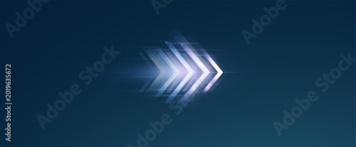 Konstfotografi Vector speed arrows, glowing lines indicating the direction of movement