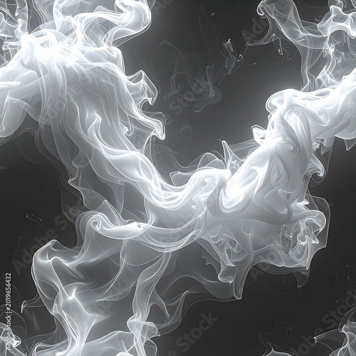 Smoke swirling on dark background.