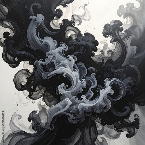 Smoke swirls in abstract motion.