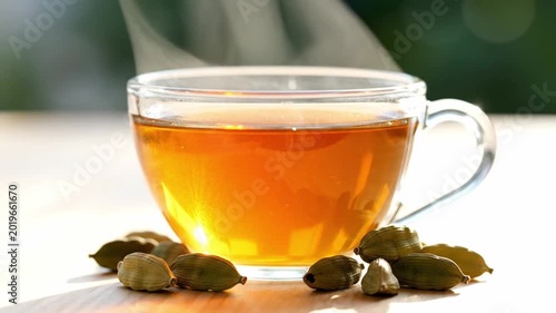 Warm Cardamom Tea with Aromatic Spices
