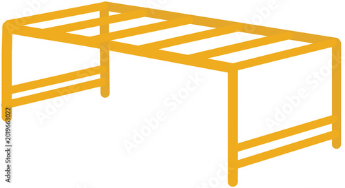 Photography Yellow Monkey Bars Playground Illustration Isolated on White Background