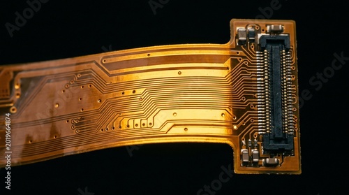 Flexible Printed Circuit Board Ribbon Cable Connector Component.