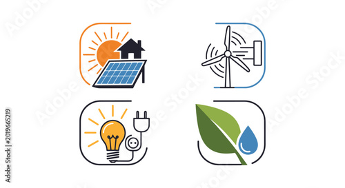 energy access Line art vector clean creative abstract