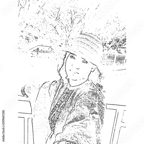 young man drawing