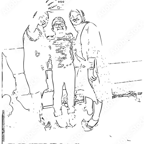 sketch of a man