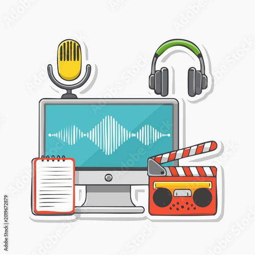 Audio and Video Production Equipment Icons
