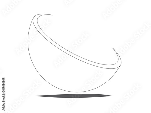 vector illustration of  bowl
