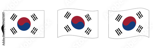 Foto south korea flag
