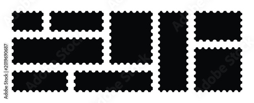 Obraz na plátne Postage stamp set