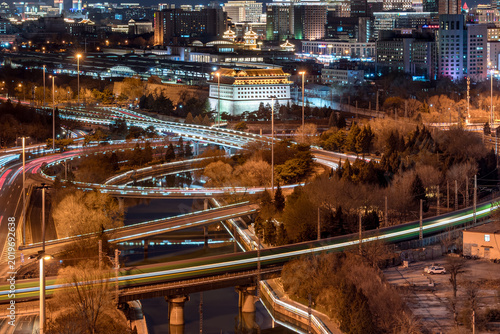 Photos Night view of the southeast corner tower of the Ming Dynasty city wall at Dongbi