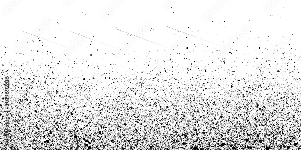 Obraz premium Black spray paint splatter gradient texture isolated on transparent background