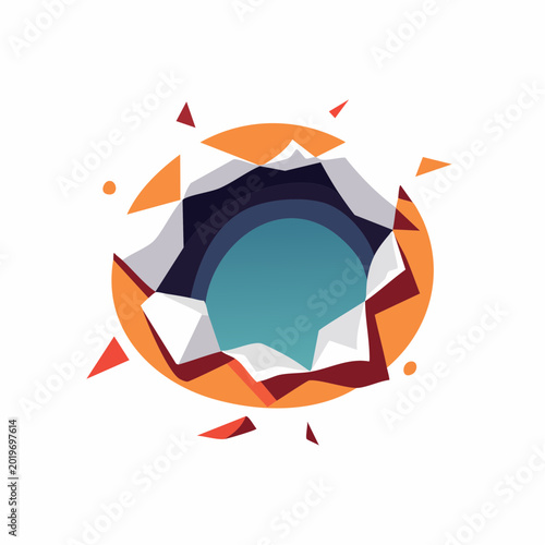 Abstract Geometric Hole with Layers and Sharp Edges