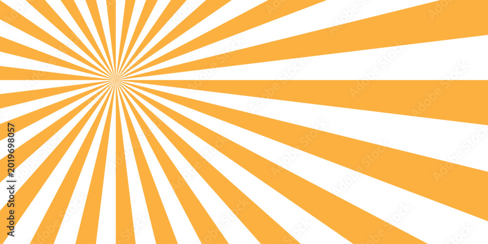 Obraz premium abstract orange and white retro with sunburst pattern orange and white design. Vintage sunrays illustration swirl line. sun beam vector banner design and comic burst gradient concept pa