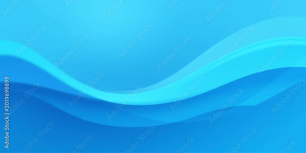 Fototapeta premium Blue abstract wave background vector illustration for business wallpaper design