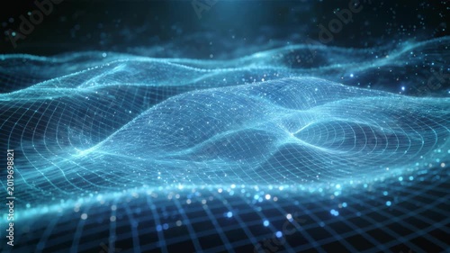 Digital Terrain:  A mesmerizing digital rendering of a vast, undulating terrain, awash in a luminous, ethereal glow.  Capturing the essence of data, connectivity, and technological advancement. 