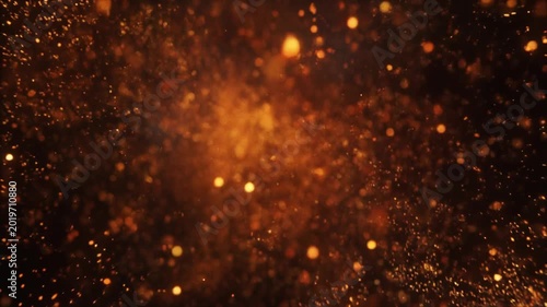 Abstract Fire Particles Motion Background – Glowing Sparks and Embers Cinematic Animation