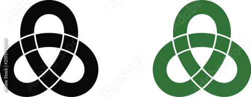 Obraz na płótnie Infinity loop vector, illustration, clean intertwined infinity shapes in minimalist style for logo branding relationship and abstract symbol graphics