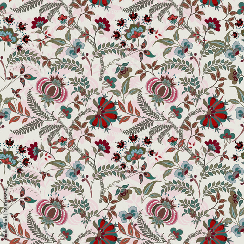 Photos Floral seamless pattern, Flower chintz pattern seamless vector border print