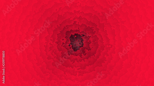 Fényképezés Close-up red geometric swirl with central focal point