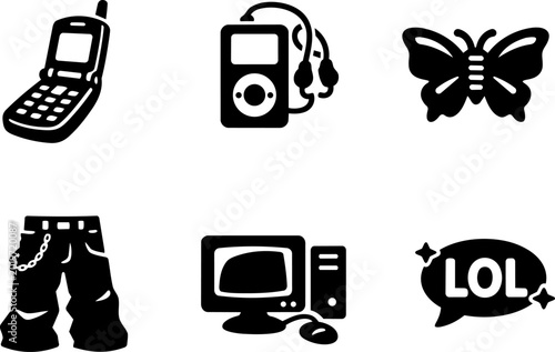 Early 2000s technology and youth culture icons