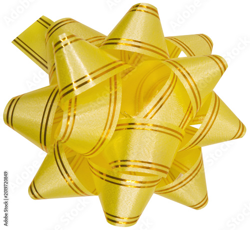 Decorative Gift yellow ribbon, yellow bow transparent png