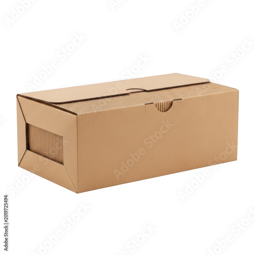 Brown wooden open drawer desk organizer isolated on transparent background