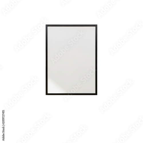 Black square frame icon vector isolated on transparent background