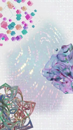 digital background. abstract looping animation. digital information
