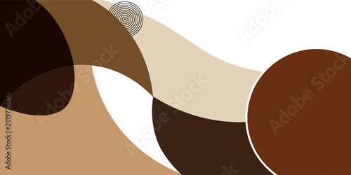 Minimalist banner background, brown, white gradient. Wave effect style, geometric and abstract background. eps 10