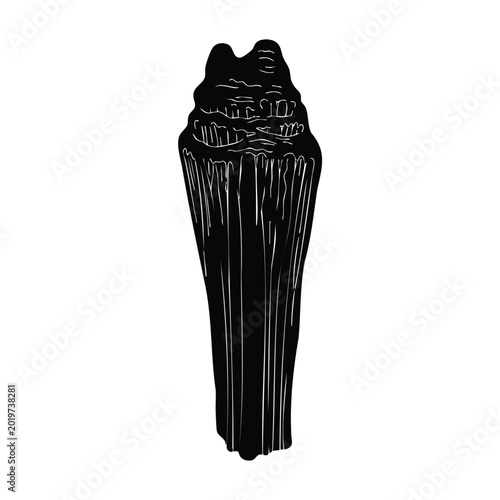 Quadro su tela Mummy silhouette vector illustration, ancient egyptian coffin for halloween decor
