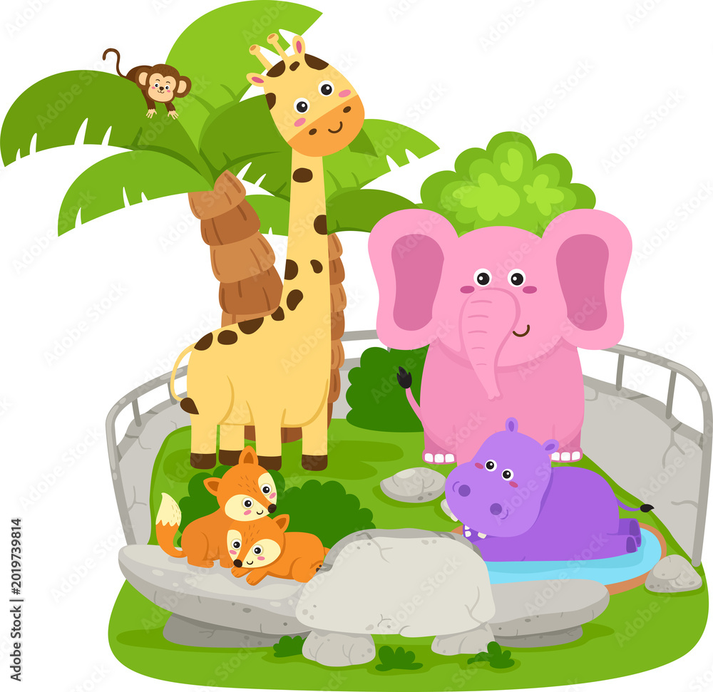 Fototapeta premium illustration animal zoo